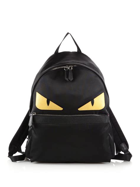 fendi monster backpack yellow.